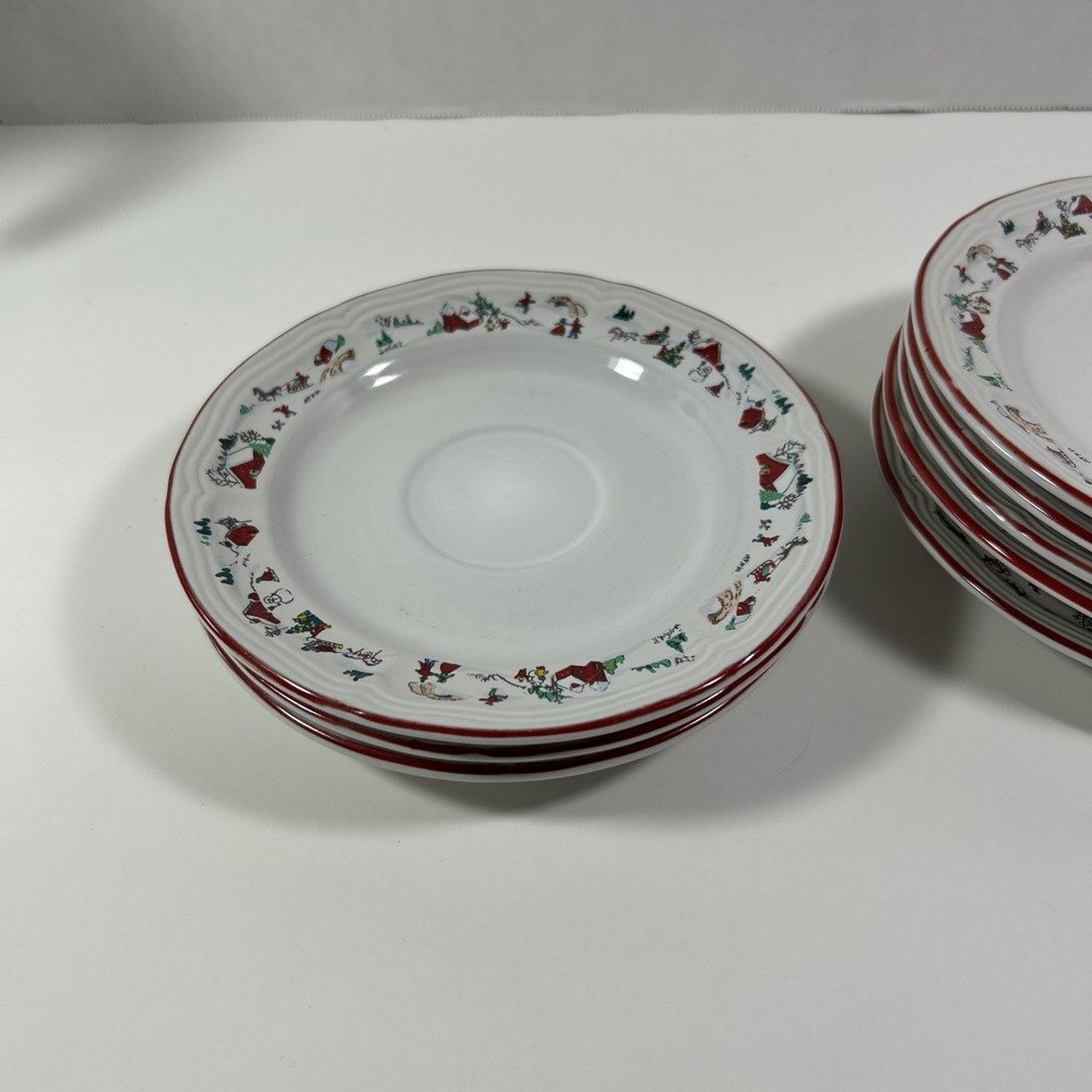 Farberware 1995 White Christmas‎ Saucer Replacement Katherine Babanovsky Design
